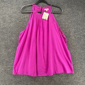 Knox Rose‎ Top Womens 2XL Purple Halter Sleeveless Fairy Cottage Boho Feminine